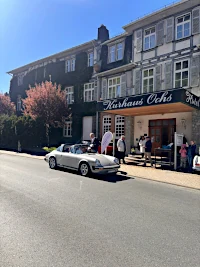 silberner Porsche Targa beim Start zur Ochsentour No. 9